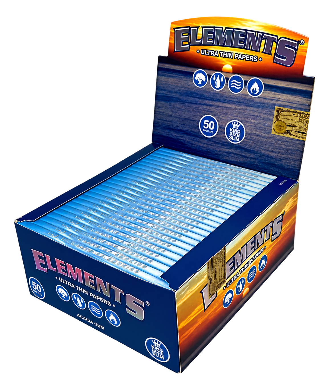 Display de seda Elements Azul King Size