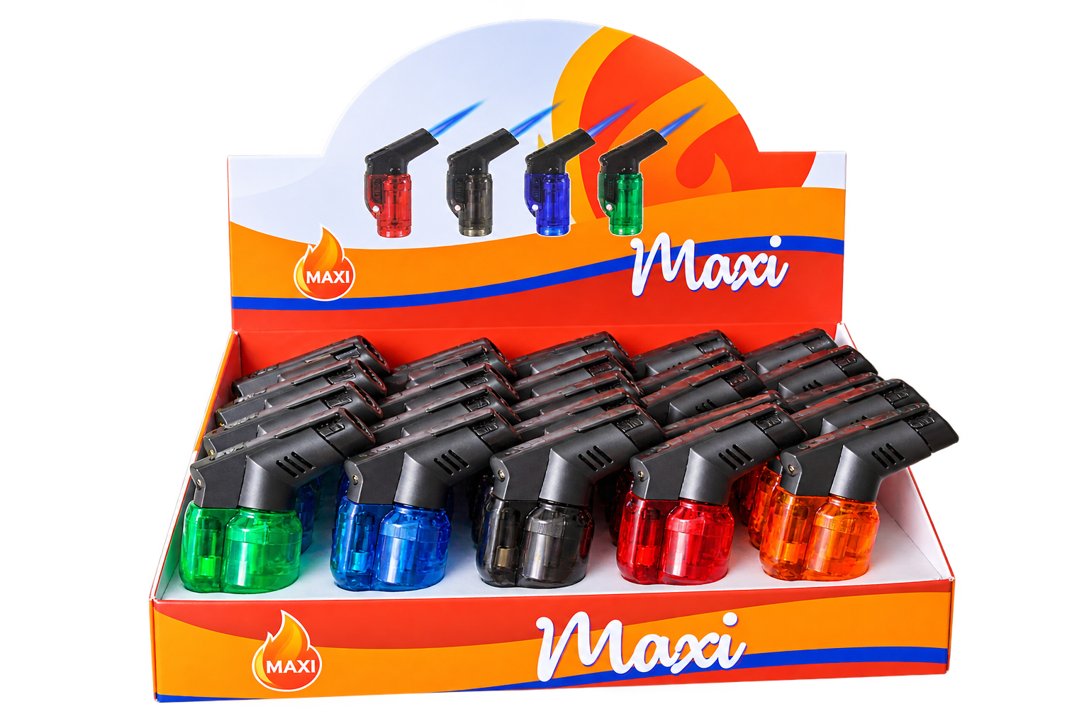 Display com 25 maçaricos Maxi coloridos