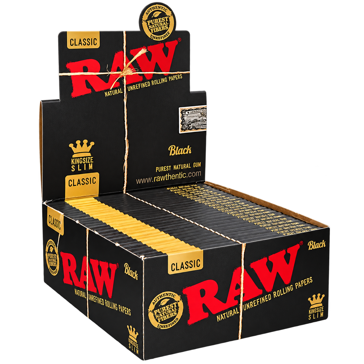 Display de seda RAW Black Classic King Size Slim